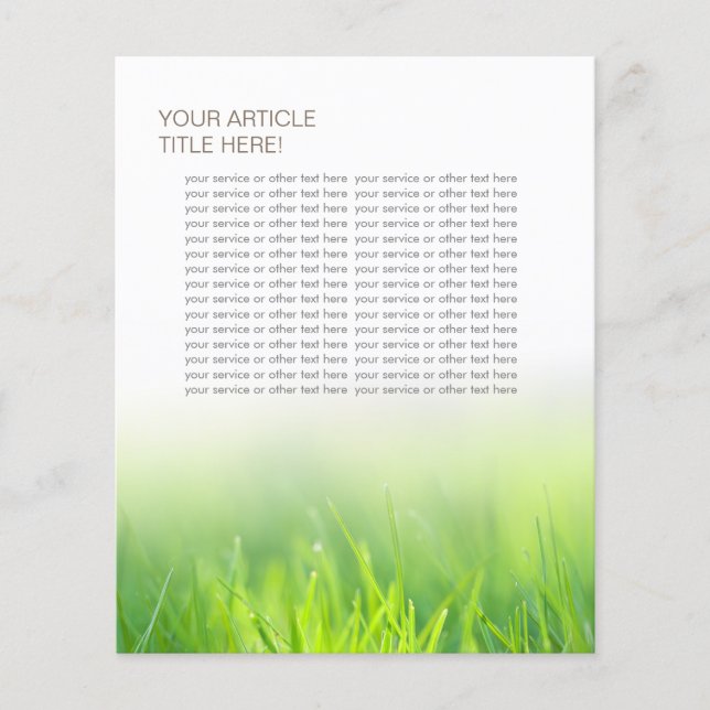 Flyer Grama Verde Alegante Dental (Frente)