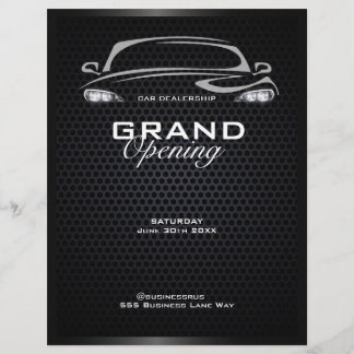 Flyer Grande abertura da concessionária de carros negros