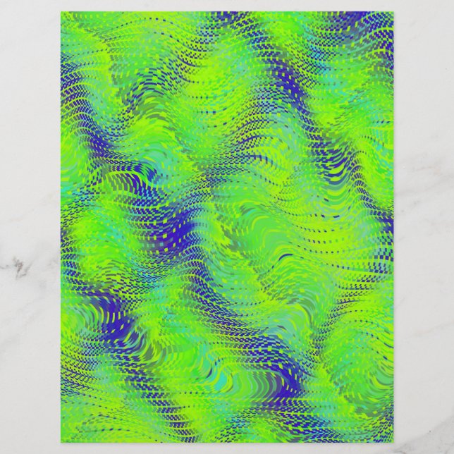 Flyer Green Faux Snakeskin Bulk Scrapbook Paper Pages (Frente)