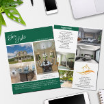 Flyer Green House For Sale Imóveis Listagem 2 Lados<br><div class="desc">Mostre a sua lista neste informador imobiliário lateral com sotaque verde. Mande esses folhetos clássicos para potenciais clientes de compra de casa na sua área de realidade. Personalize com o nome da sua empresa imobiliária e os detalhes de contato no verso. Desenhar de novos clientes mostrando essas fotos da casa...</div>