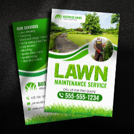 Flyer Green Lawn Maintenance Service Landscaping Mow