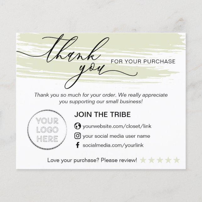 Flyer Green Modern Online Store Small Business Obrigado (Frente)