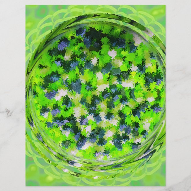 Flyer Green Potpourri Bulk Scrapbook Paper Pages (Frente)