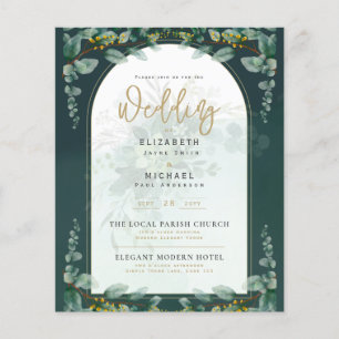 Flyer Greenere Dourado deixa Convite de casamento de orç
