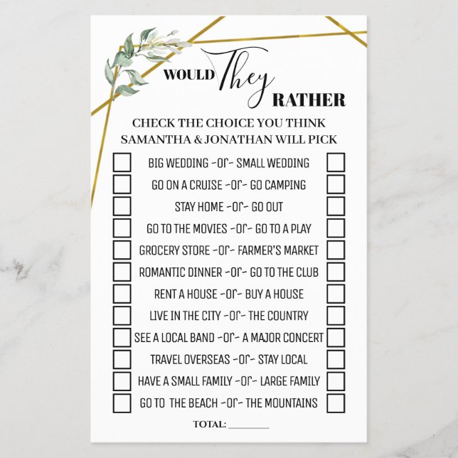 Flyer Greenery Eles Iriam Preferencialmente Chá de panel (Frente)