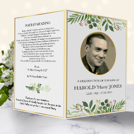 Flyer Greenery Funeral Memorial Fotografia Padre