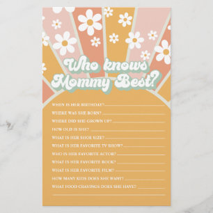 Flyer Groovy Baby Retro Sunshine Que Conhece O Melhor Jo