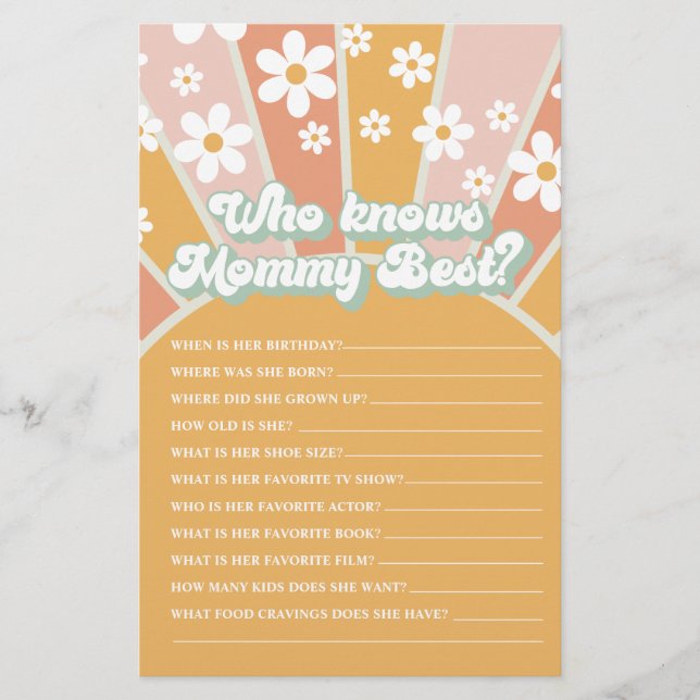 Flyer Groovy Baby Retro Sunshine Que Conhece O Melhor Jo (Frente)