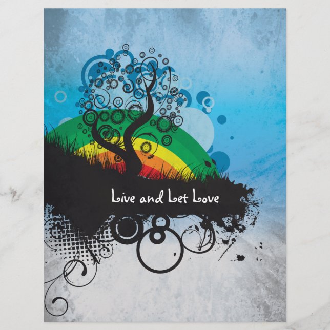 Flyer Grunge Rainbow Tree Personalizável (Frente)