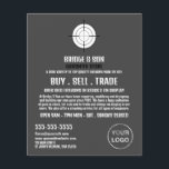 Flyer Gun Target, Gunsmith, Publicidade Gunstore<br><div class="desc">Gun Target,  Gunsmith,  Roubadores De Publicidade De Gunstore Na Loja De Cartão de visita.</div>