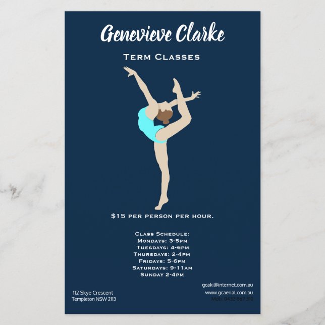 Flyer Gymnast feminino (Frente)