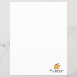 Flyer Há sempre uma sala para o bolo de queijo