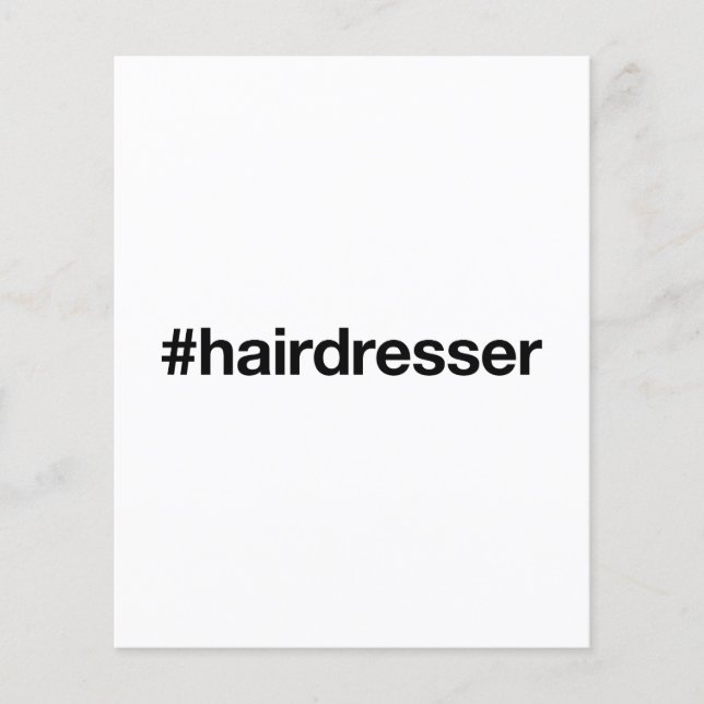 Flyer HAIRDRESSER Hashtag (Frente)