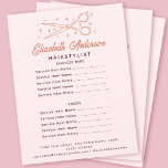 Flyer Hairstylist da Tipografia Retrorística Rosa<br><div class="desc">Este folheto de negócios inspirado no retrô apresenta um logotipo desenhado à mão de um par de tesouras e estrelas em cores pastéis — perfeito para penteados ou salões.</div>
