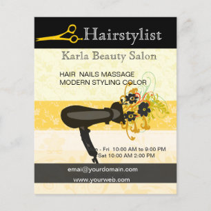 Flyer Hairstylist de Salões e Spa