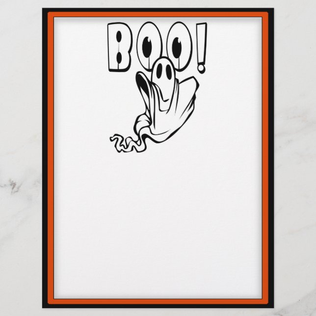 Flyer Halloween Ghost diz "BOO!" (Frente)