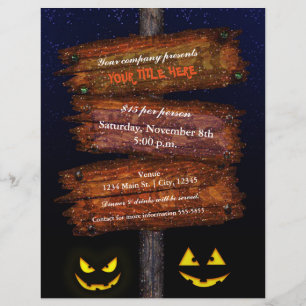 Flyer Halloween - Sinal de Assustador - Panquecas Figuru