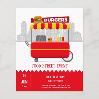 Flyer hambúrgueres de comida