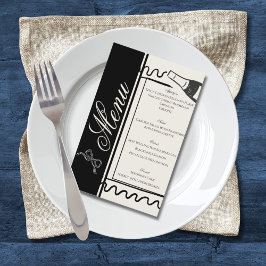 Flyer Hand Drawn Elegant Simple Black & White Wedding 