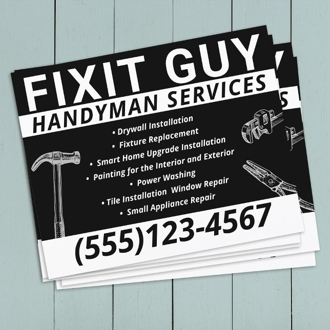 Flyer Handyman Carpentry (handyman flyer with services)