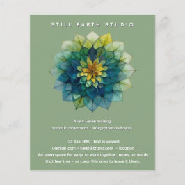 Flyer Harmonia Verde | Mandala de Folhas