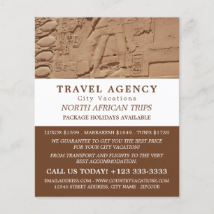 Flyer Hieroglifos Egípcios, Publicidade de Agência Viage