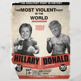 Flyer Hillary Clinton vs. Donald Trump 2016