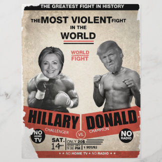 Flyer Hillary Clinton vs. Donald Trump 2016