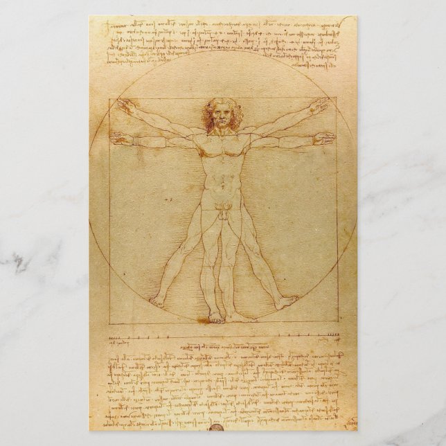 Flyer Homem Vitruviano por Leonardo Da Vinci (Frente)