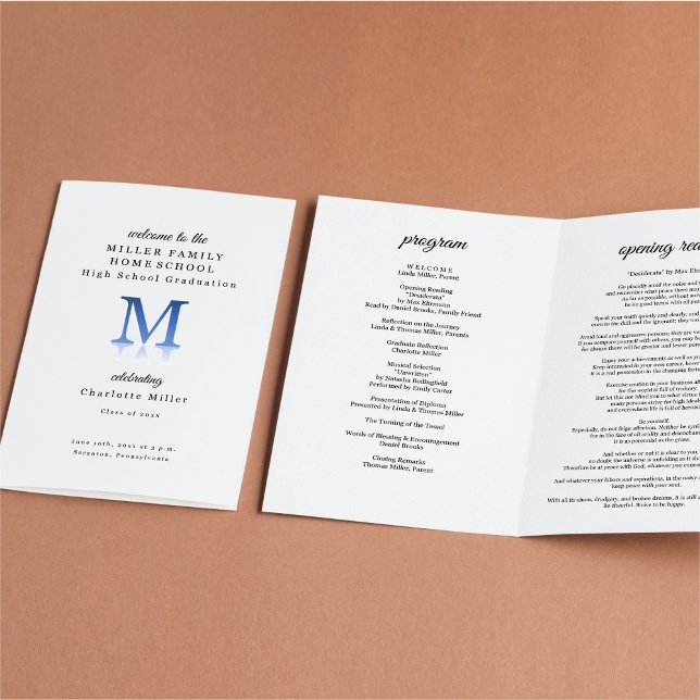 Flyer Homeschool Graduation Program Folded Pamphlet (Criador carregado)