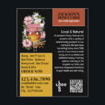 Flyer Honey Jar - Beeyard, publicidade sobre Fazendas de<br><div class="desc">Mel Jar - Folhetos De Fazenda,  Folhetos De Publicidade De  De Mel Na Loja De Cartão de visita.</div>