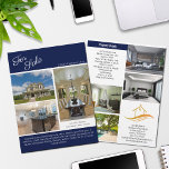 Flyer House For Sale Imóveis Listagem Marinho Blue Foto<br><div class="desc">Mostre a sua lista neste panfleto imobiliário lateral com sotaque azul marinho. Mande esses folhetos clássicos para potenciais clientes de compra de casa na sua área de realidade. Personalize com o nome da sua empresa imobiliária e os detalhes de contato no verso. Desenhar de novos clientes mostrando essas fotos da...</div>