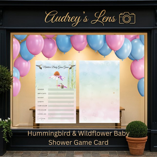 Flyer Hummingbird & Wildflower Baby Shower (Criador carregado)