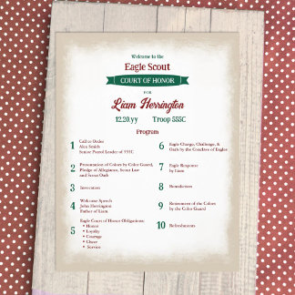 Flyer Hunter Green and Burgundy Eagle Program