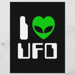 Flyer I Alienígena Heart UFO