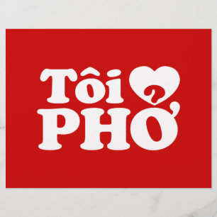 Flyer I Heart (Love) Pho (Tôi9PHỞ) Língua vietnamita
