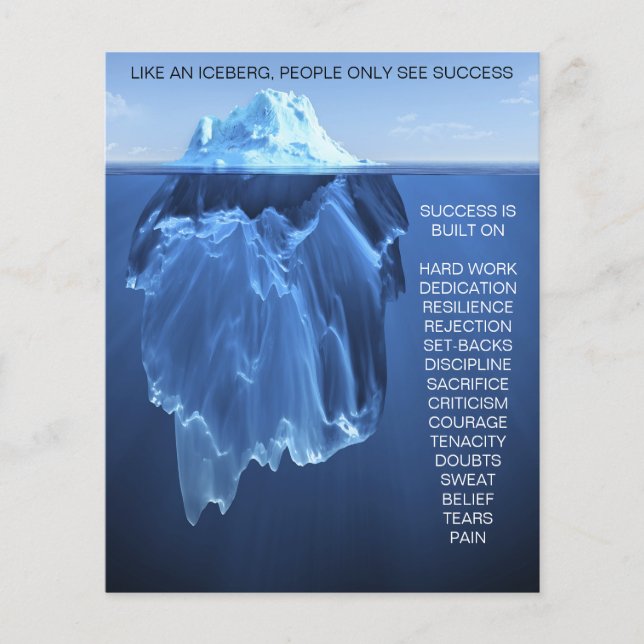 Flyer iceberg de sucesso - motivar, inspirar (Frente)