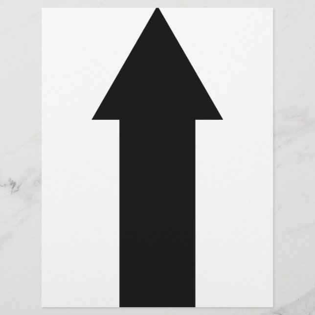 Flyer ícone de seta para cima preta (Frente)