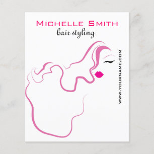 Flyer Ícone feminino adorável cabelo cor-de-rosa Brandin