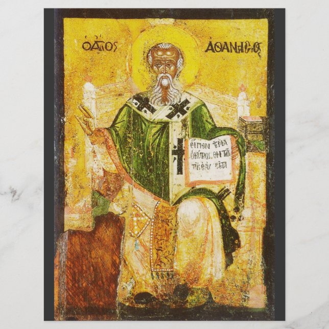 Flyer Ícone Ortodoxo de São Atanásio de Alexandria (Frente)