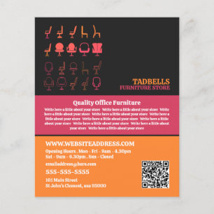 Flyer Ícones de Presidente - Vendas da Loja de Mobiliári