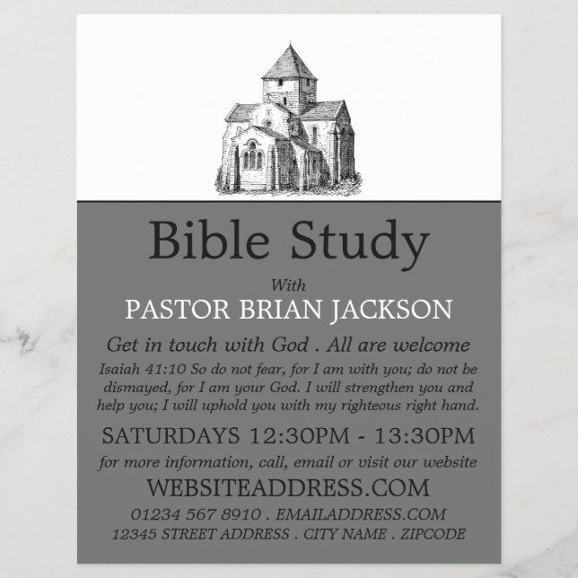 Flyer Igreja Esquecida Antiga, Adverso da Classe de Bíbl (Frente)