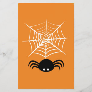 Flyer Ilustração Assustadora de Aranha de Halloween
