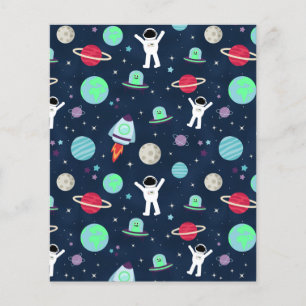 Flyer ilustração de padrão espacial