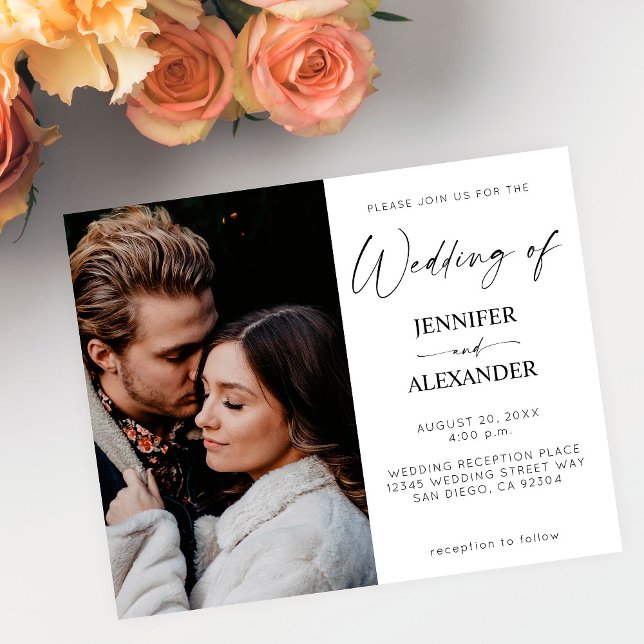 Flyer Imagem de Caligrafia Preta e Branca Simples (Criador carregado)