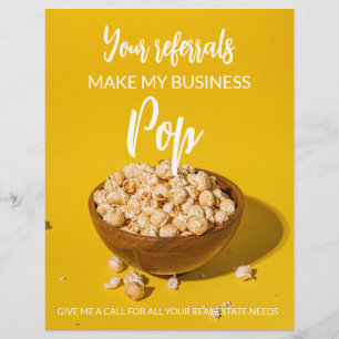 Flyer imobiliária Seus Referentes Fazem do meu Pop de ne