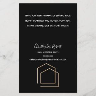 Flyer Imobiliário Negro Clássico