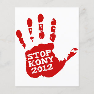 Flyer Impressão da mão Kony 2012 Pare Joseph Kony