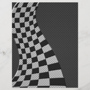 Flyer Impressão de Onda de Bandeira de Corrida em Estilo