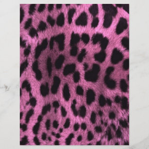 Flyer Impressão sobre o leopardo animal - rosa
